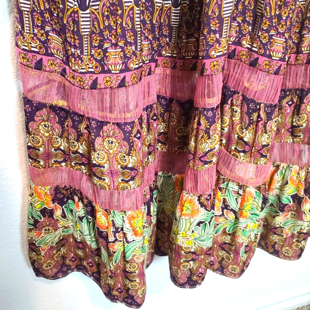 Anthropologie Lovett Tiered  Maxi Dress - Picture 10 of 11